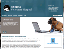 Tablet Screenshot of dakotavethospital.com